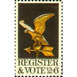 us stamp postage issues 1344 register vote 6 1968