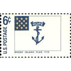 us stamp 1349 flag rhode island 6 1968