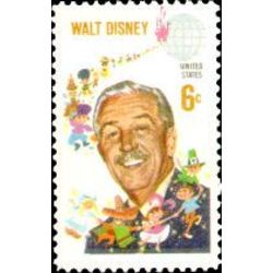 us stamp postage issues 1355 walt disney and children 6 1968