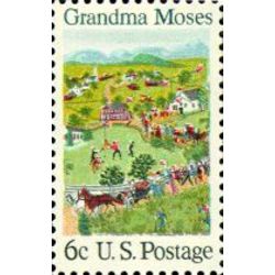 us stamp 1370 grandma moses 6 1969