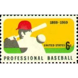 us stamp postage issues 1381 professional baseball 6 1969