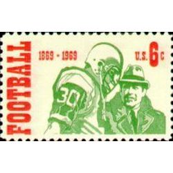 us stamp 1382 intercollegiate football 6 1969