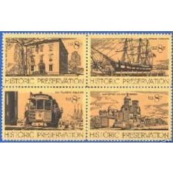 us stamp 1443a historical preservation block of 4 32 1971