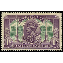 india stamp 134 george v flanked by dominion columns 1931