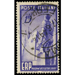 italy stamp 516 workman and ship 1949