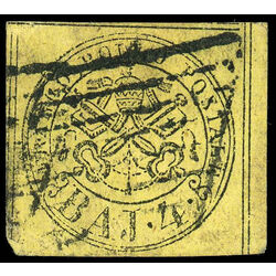 roman states stamp 5 papal arms 1852