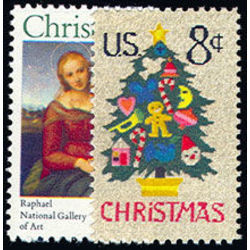 us stamp 1507 8 christmas 16 1973