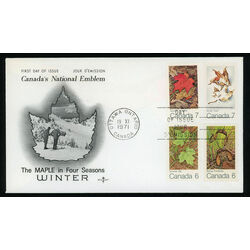 canada stamp 535 8 fdc maple leaves in four seasons 1971