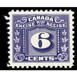 canada revenue stamp fx68 three leaf excise tax 6 1934