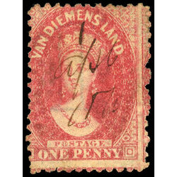 tasmania stamp 29 queen victoria 1864