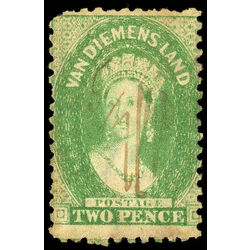 tasmania stamp 30 queen victoria 1864