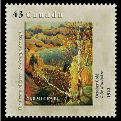 canada stamp 1559a october gold 1922 by franklin carmichael 43 1995