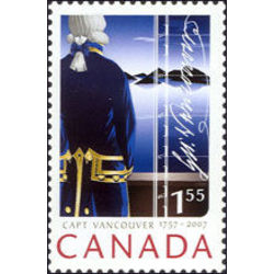 canada stamp 2219ai captain vancouver and signature 1 55 2007