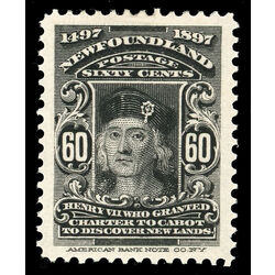 newfoundland stamp 74 king henry vii 60 1897