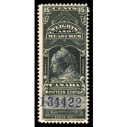 canada revenue stamp fwm47a weights and measures victoria 15 1897