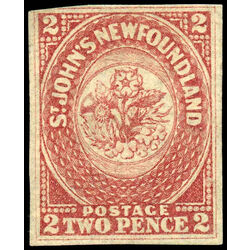 newfoundland stamp 17 pence third issue 2d 1861 M F VFNG 011