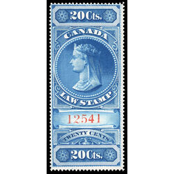canada revenue stamp fsc2 supreme court law stamp young queen victoria 20 1876