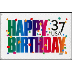 us stamp postage issues 3695 happy birthday 37 2002