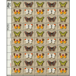 us stamp postage issues 1715a butterflies 1977 M PANE