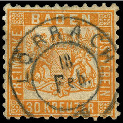 baden stamp 25 coat of arms 1862