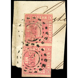 bavaria stamp 4 numeral complete circle 1850