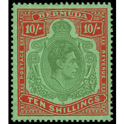 bermuda stamp 126 king george vi 5sh 1951