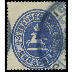 brunswick stamp 25 the leaping saxon horse 1865