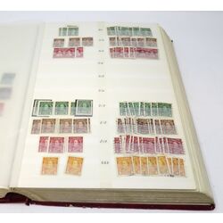 used red stockbook including canadian stamps