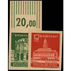 mecklenburg stamp 15nb1 2 zwinger dresden 1946