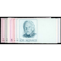 monaco stamp 1661 74 prince rainier iii 1989