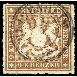 wurttemberg stamp 45 coat of arms 1865