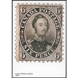 canada postal card 2pm 5 6 pence prince albert 1859