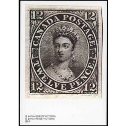 canada postal card 2pm 2 12 pence queen victoria 1851