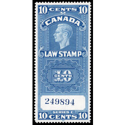canada revenue stamp fsc21 supreme court law stamp george vi 10 1938