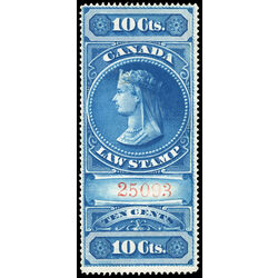 canada revenue stamp fsc1 supreme court law stamp young queen victoria 10 1876 U F 004