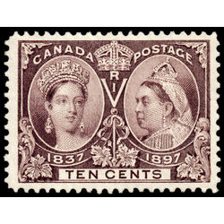 canada stamp 57 queen victoria diamond jubilee 10 1897 M VF 070