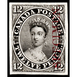 canada stamp 3pi queen victoria plate proof on card 12d 1851 M VF 011