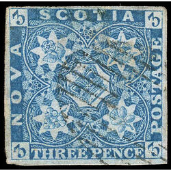 nova scotia stamp 2 pence issue 3d 1851 U VF 010