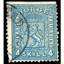 norway stamp 14 coat of arms 1867