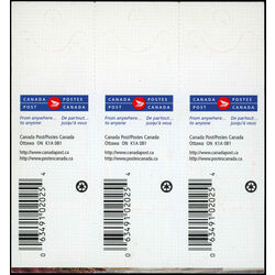 canada stamp bk booklets bk251b flag over canada post head office 2003