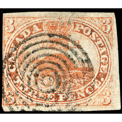 canada stamp 1 beaver 3d 1851 U F VF 051