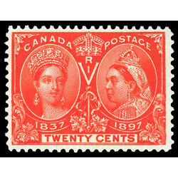 canada stamp 59 queen victoria diamond jubilee 20 1897 M F VFNH 063