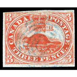 canada stamp 4 beaver 3d 1852 U F VF 127