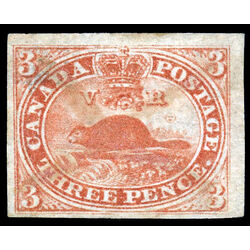 canada stamp 4 beaver 3d 1852 U VF 129