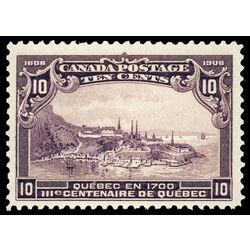 canada stamp 101 quebec in 1700 10 1908 M VFNH 046