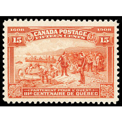 canada stamp 102 champlain s departure 15 1908 M VFNH 058