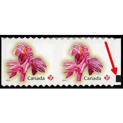 canada stamp 2357iv striped coralroot 2010 M VFNH TAB R