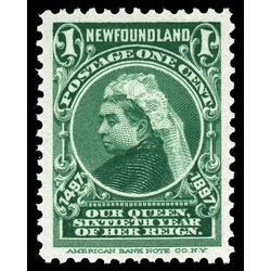 newfoundland stamp 61i queen victoria 1 1897 M VFNH 001