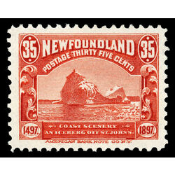 newfoundland stamp 73 iceberg 35 1897 M VF 016