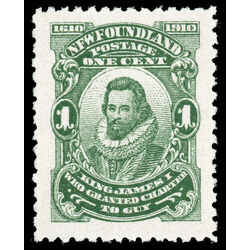 newfoundland stamp 87xii king james i 1 1910